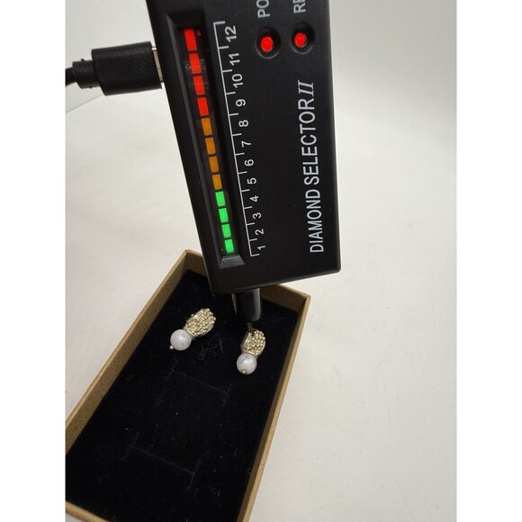 Michael Dawkins Pearl Textured Sterling Silver Earring 925 14K Thailand - Picture 12 of 12